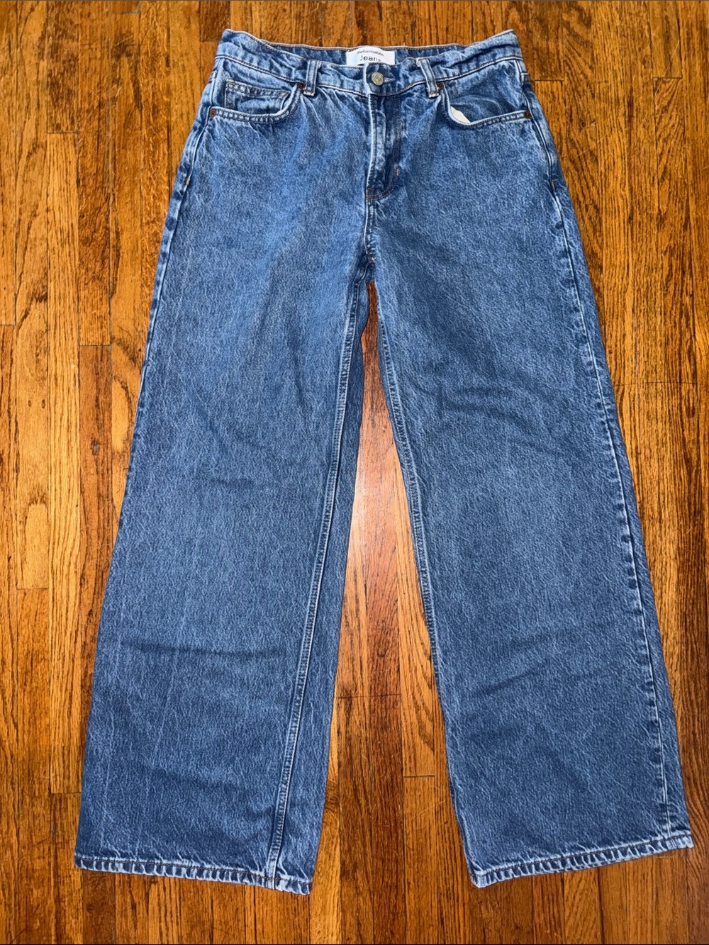 Reformation Wide-Leg Jeans in Medium Blue - Picture 2 of 7